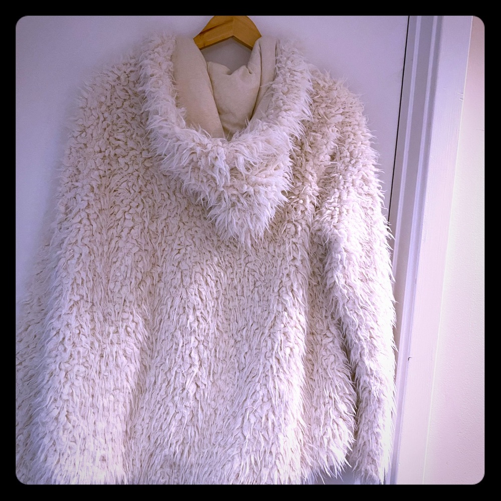 Free people white jacket once upon a hood